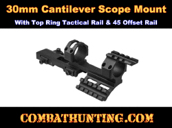 VISM 30mm Cantilever Scope Mount With Tactical Rig Rails QD