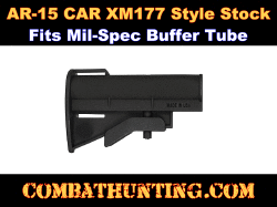 XM177 Stock Mil-spec Collapsible AR-15 Carbine Stock Black