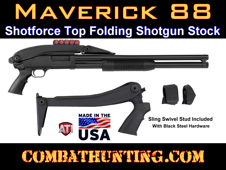 Maverick 88 Shotgun Top Folding Stock style=