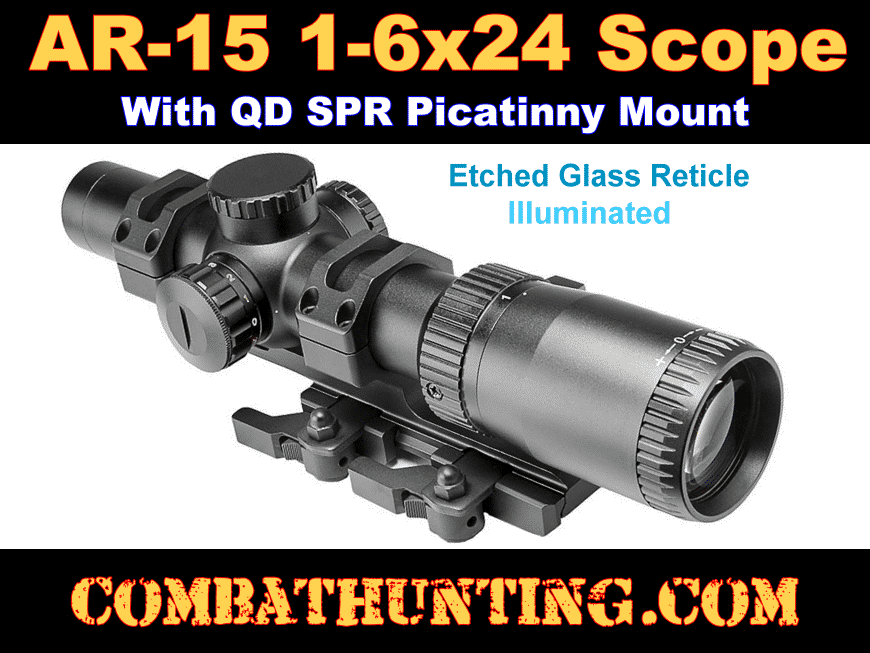 1-6x24 Scope With QD SPR Mount Picatinny style=
