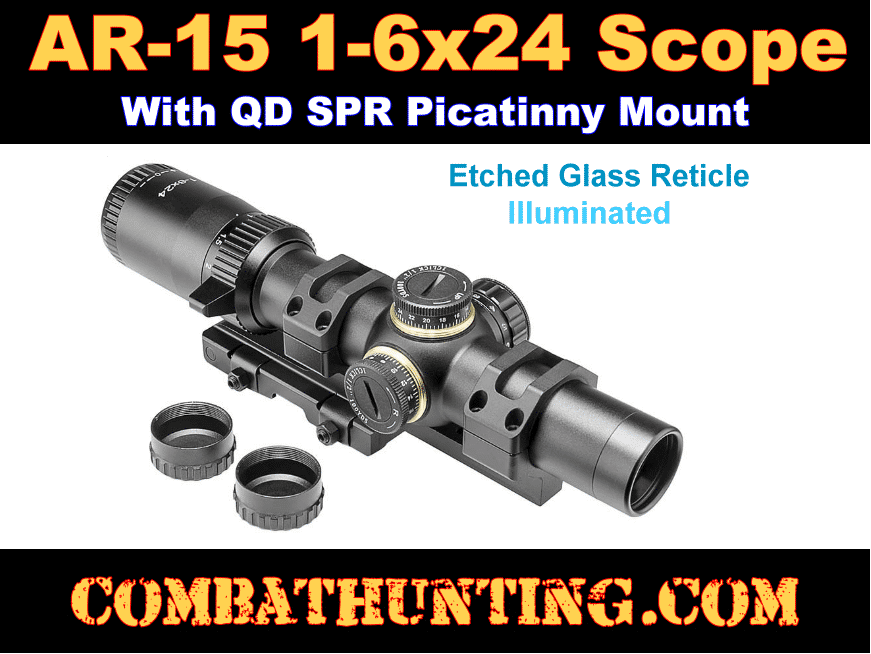 1-6x24 Scope With QD SPR Mount Picatinny style=
