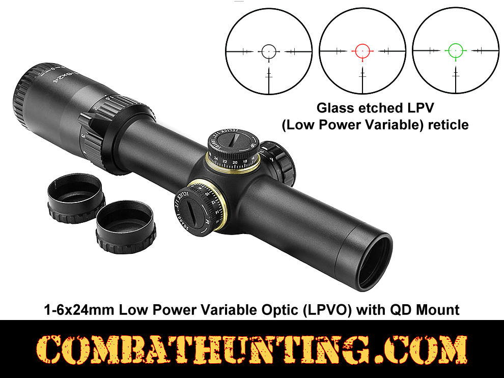 1-6x24mm Low Power Variable Optic (LPVO) with QD Mount