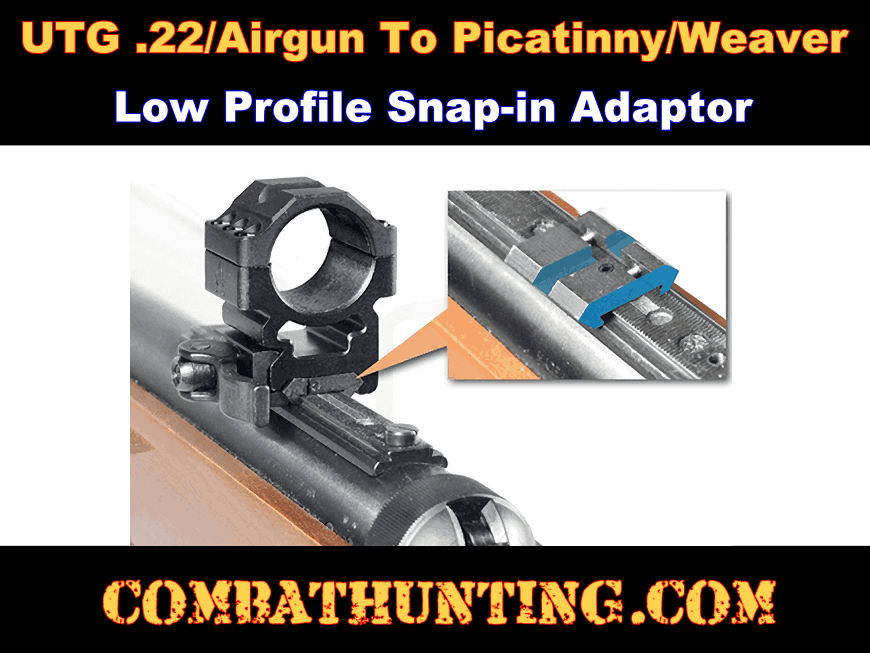 360 Tactical .22/Airgun 3/8 Dovetail to 7/8 Weaver Picatinny Rail See-Through Adapter Mount High Profile 9 Slots 
