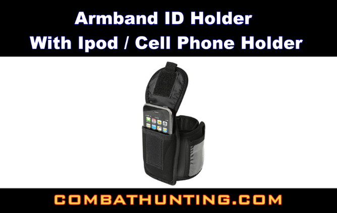 Armband ID Holder With Ipod/Cell Phone Holder style=