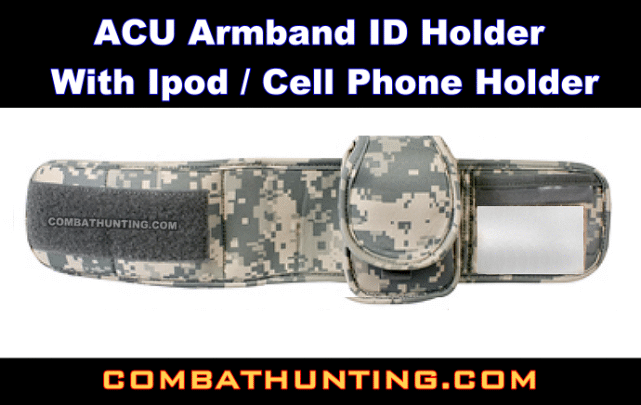 ACU Armband ID Holder With Ipod/Cell Phone Holder style=