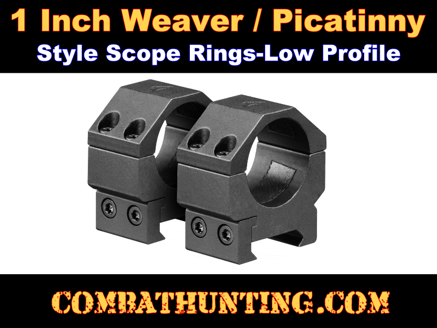 Center Height 1 1 Tube Scope and Fit Weaver Picatinny Rail 1 Pair Red Anodized Scope Rings Mount Low Profile for Dia 