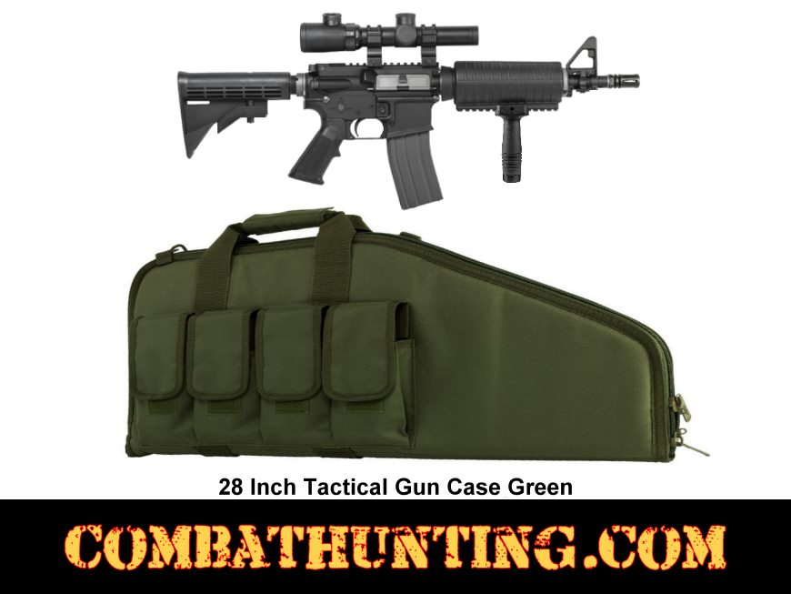 Military Green 28 Inch Tactical Gun Case style=
