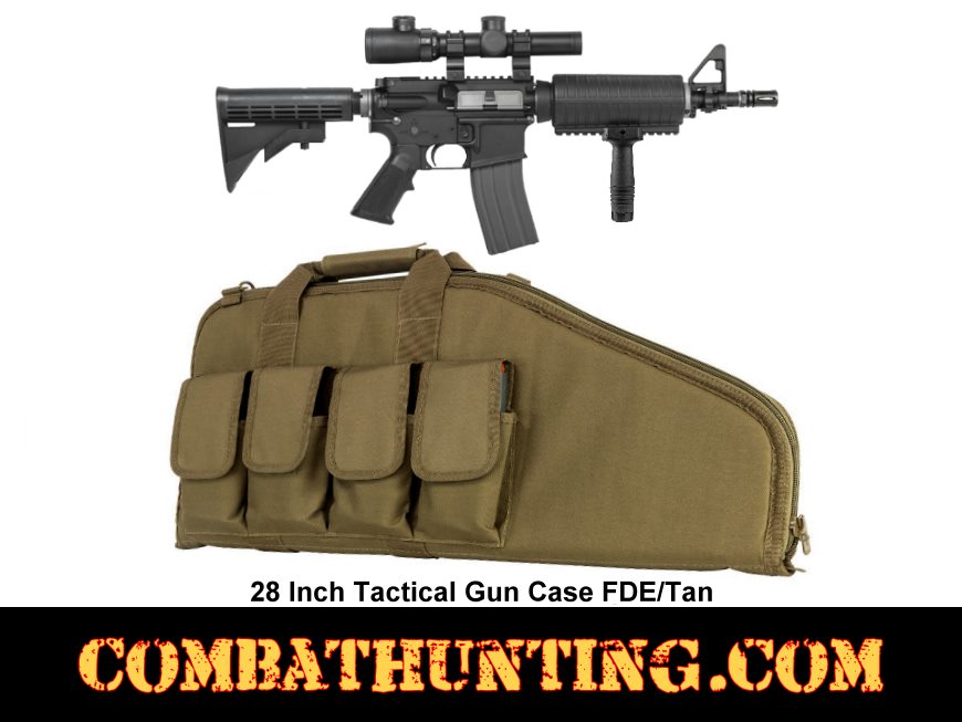 FDE/Tan 28 Inch Tactical Gun Case style=