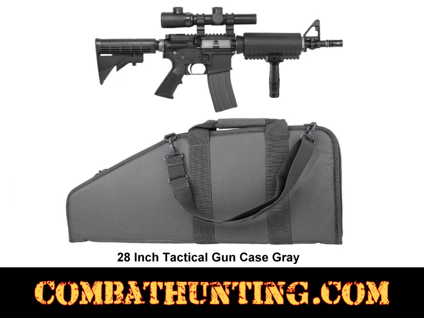 Urban Gray 28 Inch Tactical Gun Case style=
