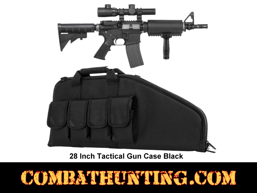 Black 28 Inch Tactical Gun Case style=