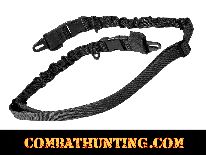 2 Point Sling Bungee Sling Quick Release Buckles Black style=