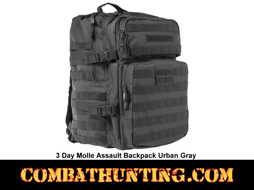 3 Day Molle Assault Backpack Urban Gray style=