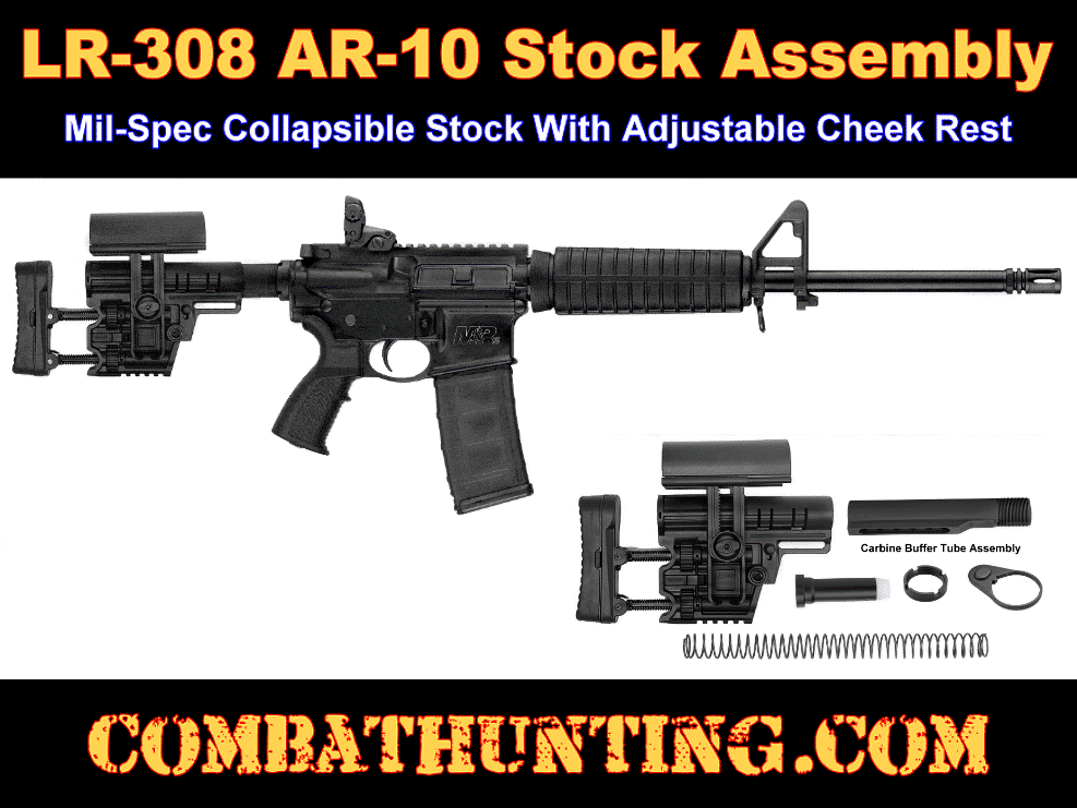 LR-308 AR-10 Stock Assembly Kit Mil-Spec Collapsible Stock style=