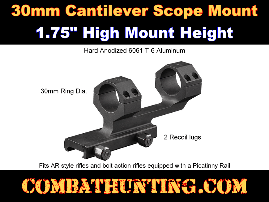 30mm Cantilever Scope Mount 1.75