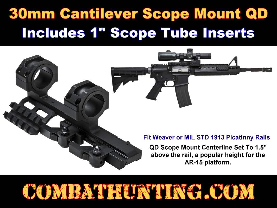 30mm Cantilever Scope Mount For AR-15 style=