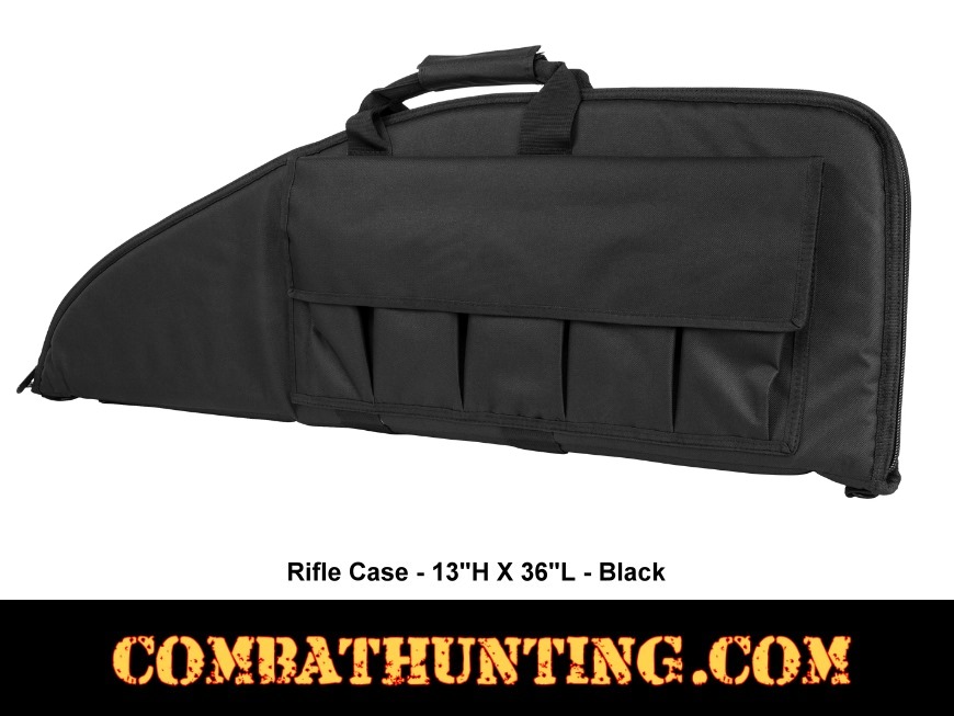 Black Tactical Rifle Soft Gun Case 36