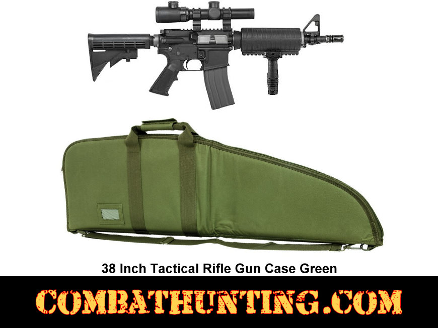 38 Inch Tactical Rifle Gun Case Green style=