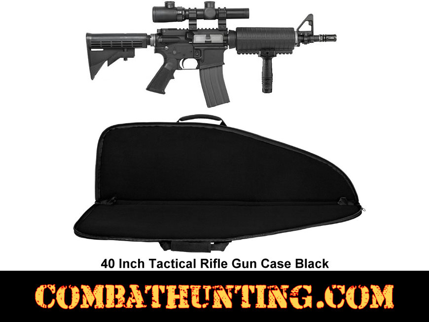 40 Inch Tactical Rifle Gun Case Black style=