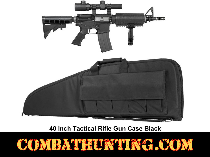 40 Inch Tactical Rifle Gun Case Black style=