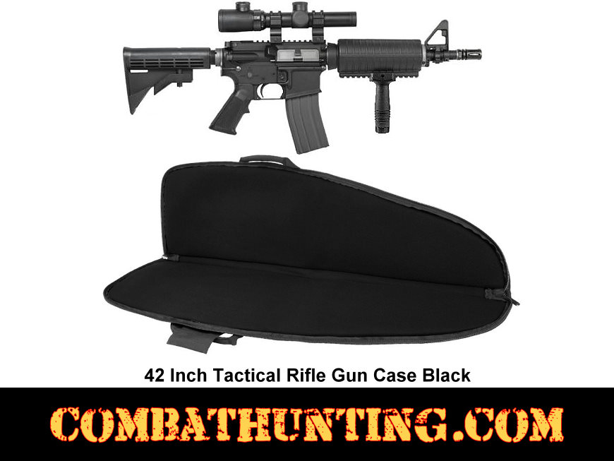 42 Inch Tactical Rifle Gun Case Black style=
