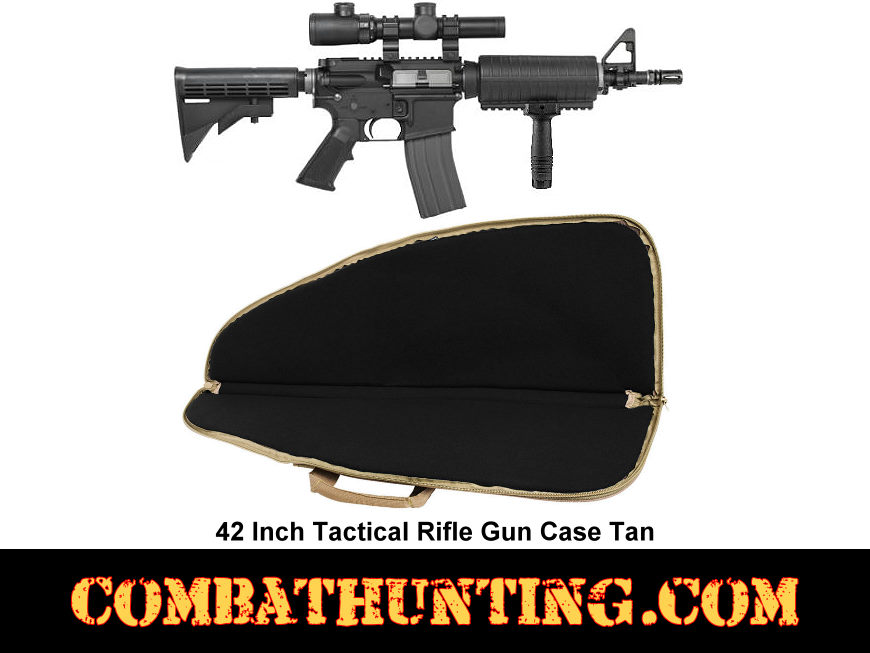 42 Inch Tactical Rifle Gun Case Tan style=