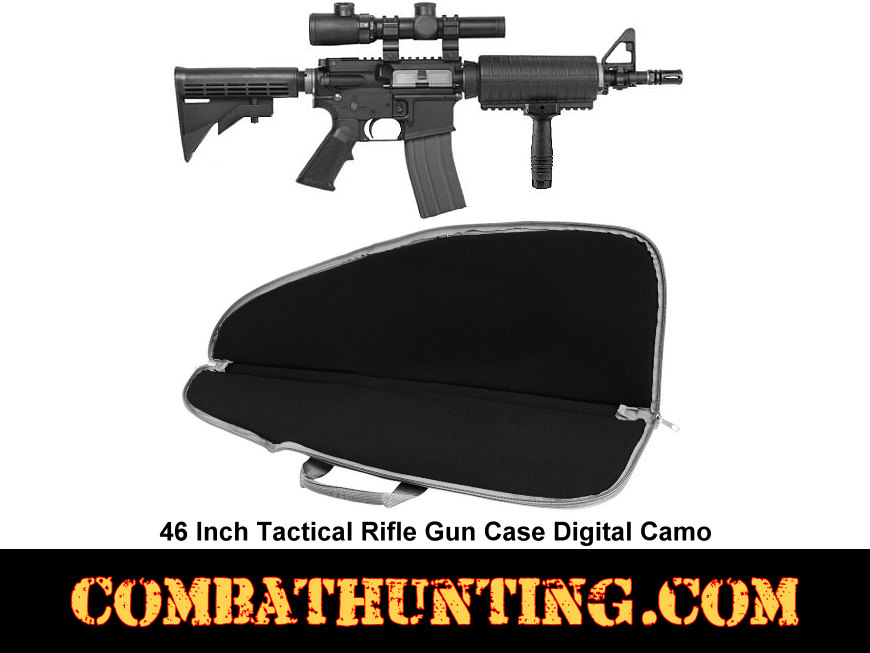 46 Inch Tactical Rifle Gun Case Digital Camo style=