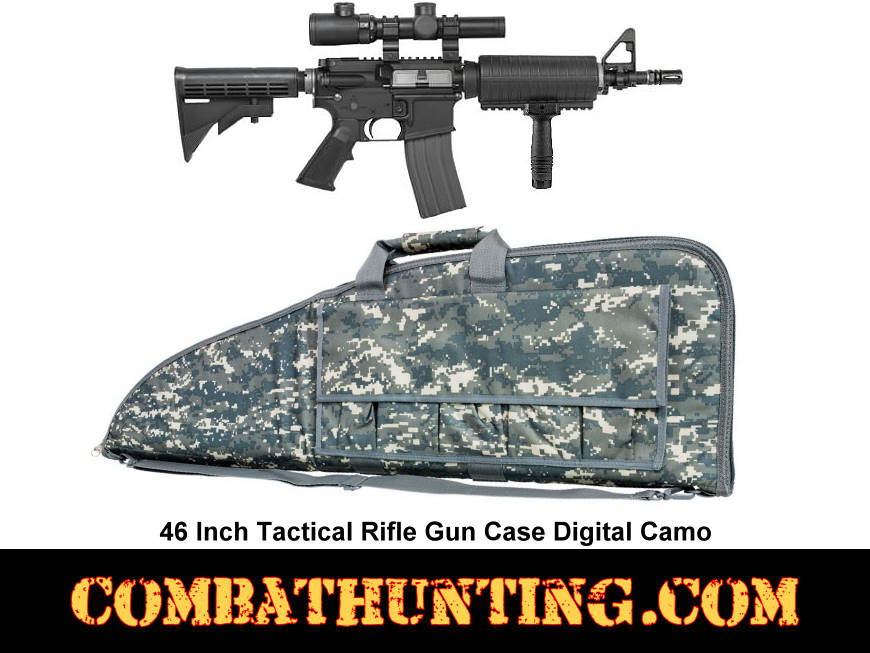 46 Inch Tactical Rifle Gun Case Digital Camo style=