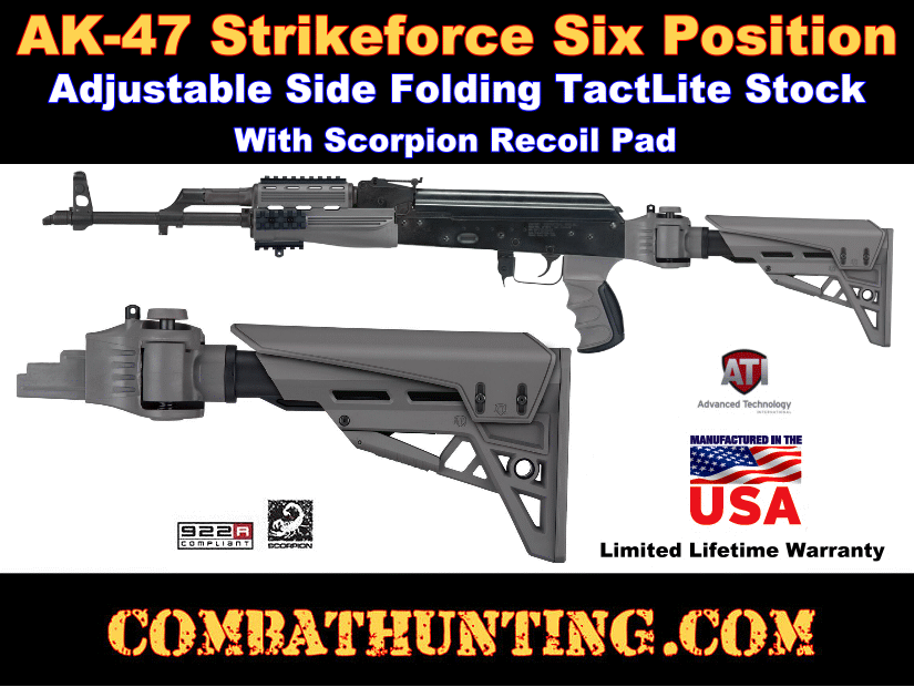 AK-47 Side Folding Stock Destroyer Gray style=