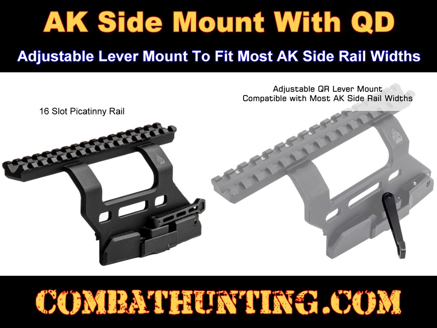 AK Side Optic Mount UTG® ACCU-SYNC® QR AK Side Mount Universal style=