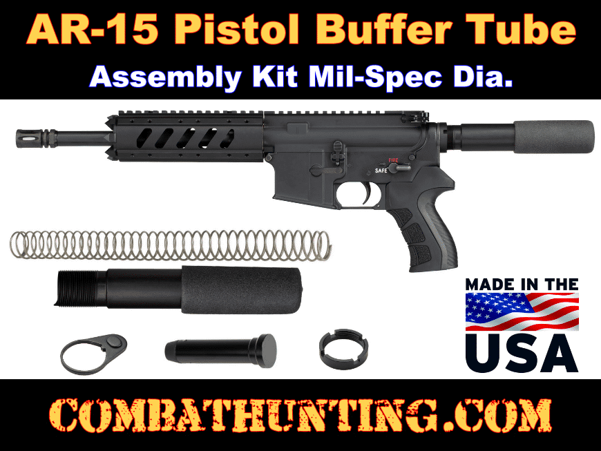 AR-15 Pistol Buffer Tube and Spring Kit Complete Assembly style=
