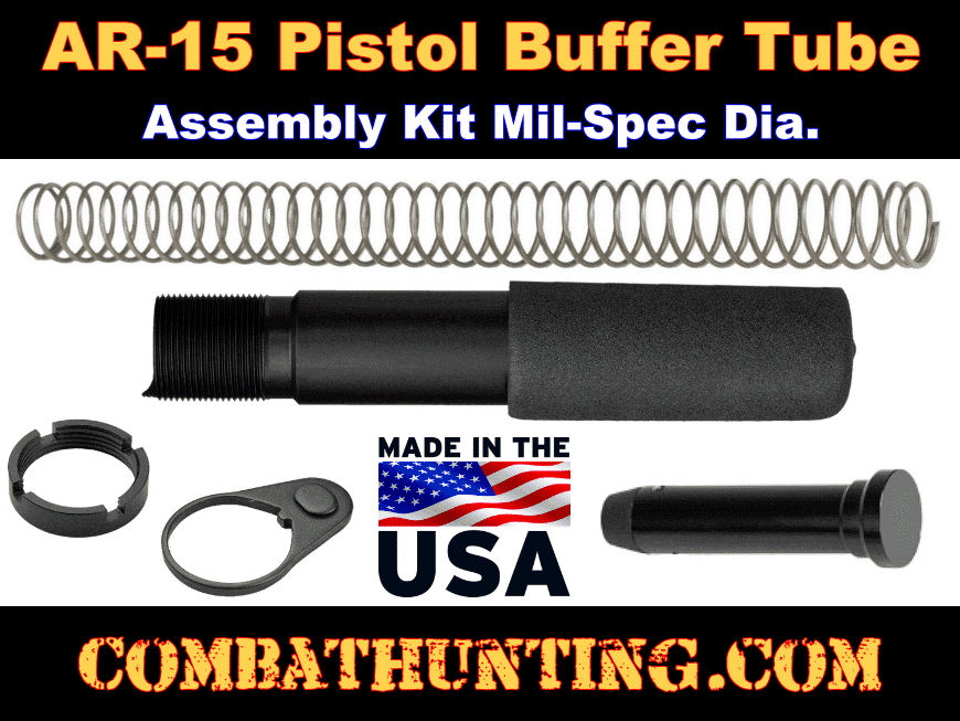 AR-15 Pistol Buffer Tube and Spring Kit Complete Assembly style=