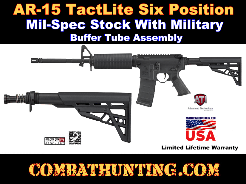 AR-15 Stock & Buffer Tube Kit ATI Tactlite style=