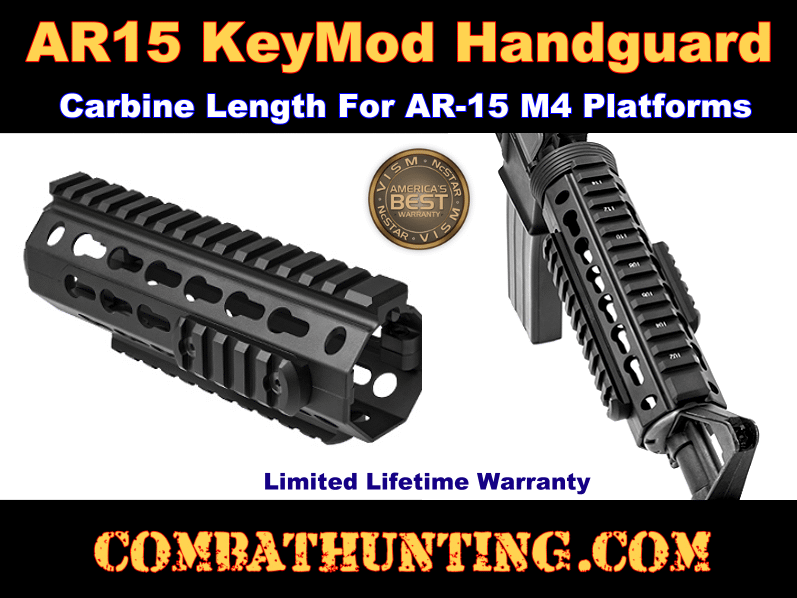 AR15 Keymod Handguard Carbine Length Ncstar Vism style=