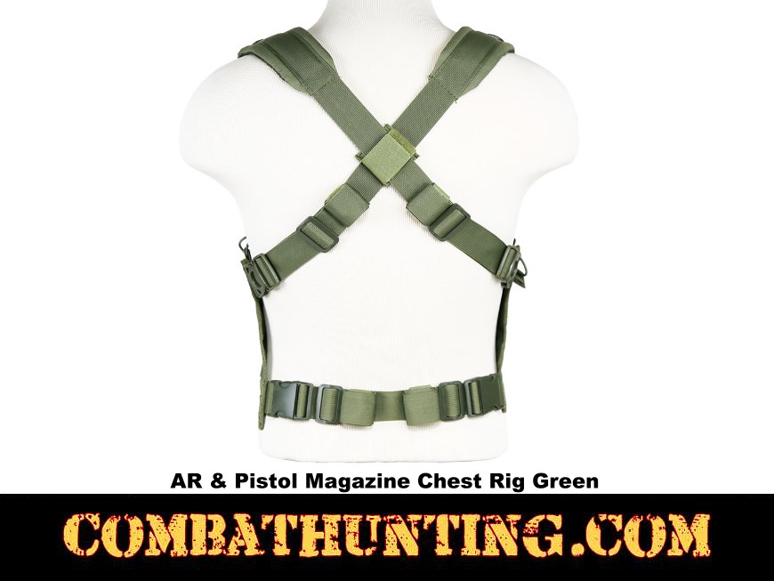AR & Pistol Mag Chest Rig Military Green style=
