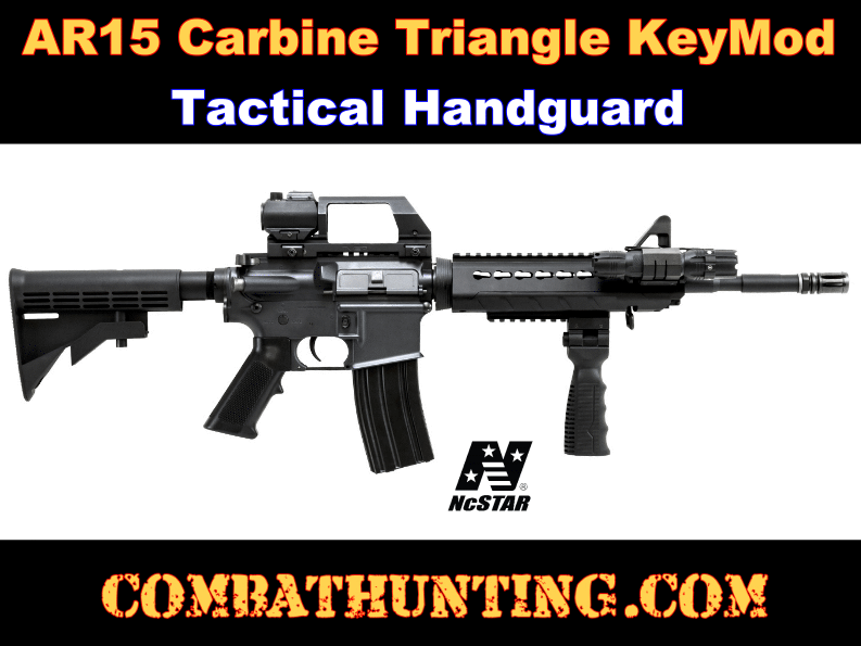 NcStar AR15 Carbine Triangle KeyMod Handguard style=