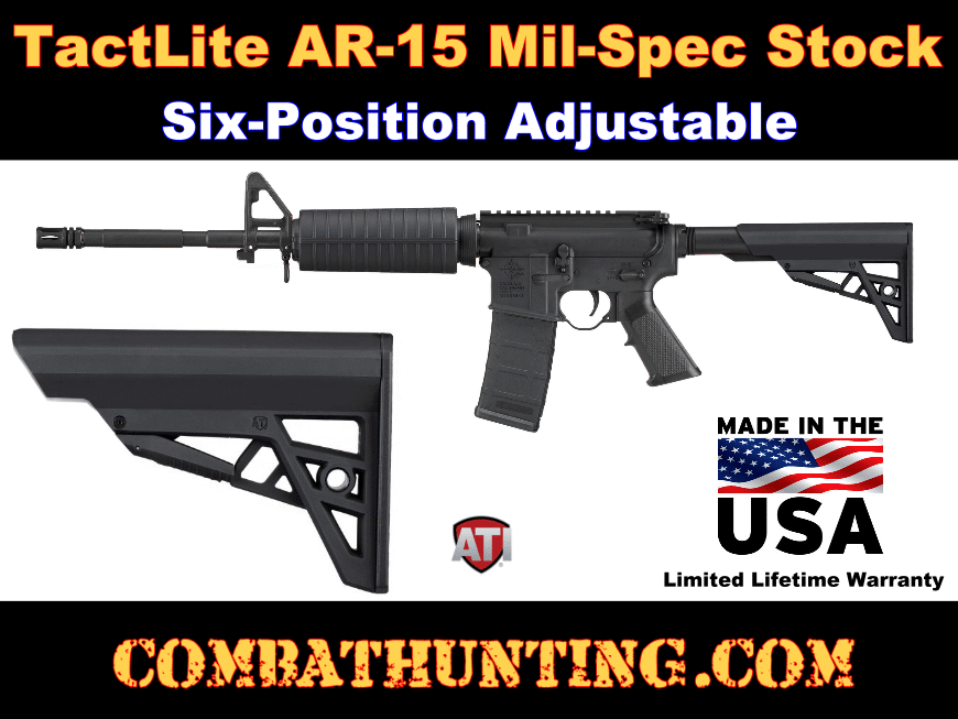 AR-15 M4 Mil-Spec Carbine Stock Fully Adjustable Light Weight style=