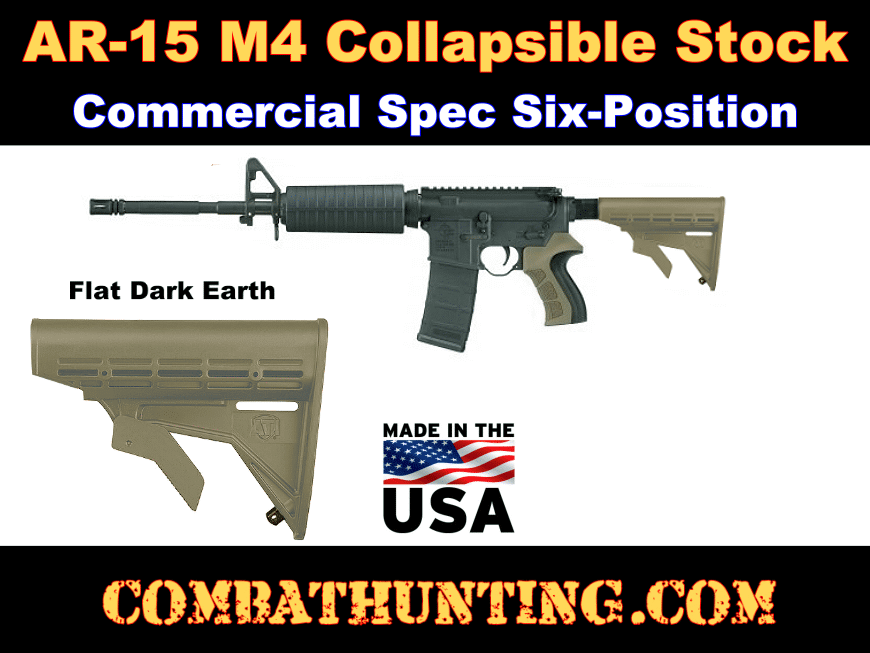 M4 Carbine Stock FDE AR-15 Flat Dark Earth Furniture Commercial style=