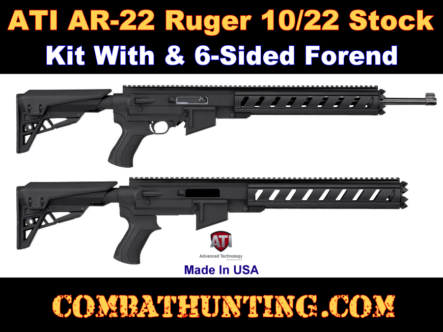 ATI AR-22 Ruger® 10/22® Kit-Tactical  Stock Conversion Kit style=