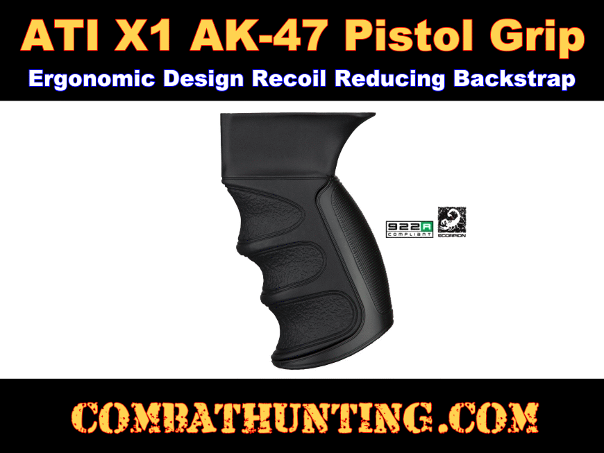 ATI AK-47 X1 Recoil Reducing Pistol Grip Black style=