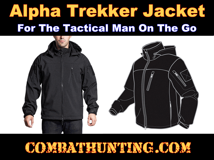 Alpha Trekker Tactical Jacket-Black style=