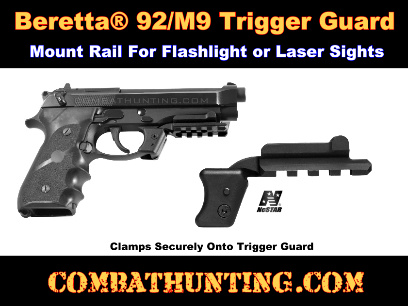 Ncstar Beretta 92/M9 Trigger Guard Mount/ Rail Accessory Rail style=