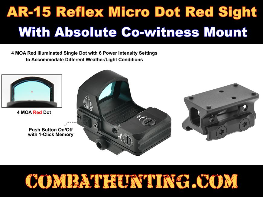AR-15 Absolute Co-Witness Red Dot Sight With Mount style=