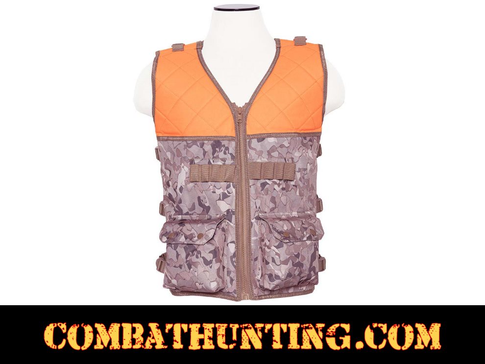 Camo Blaze Orange Hunting Vest-Upland Bird Vest style=