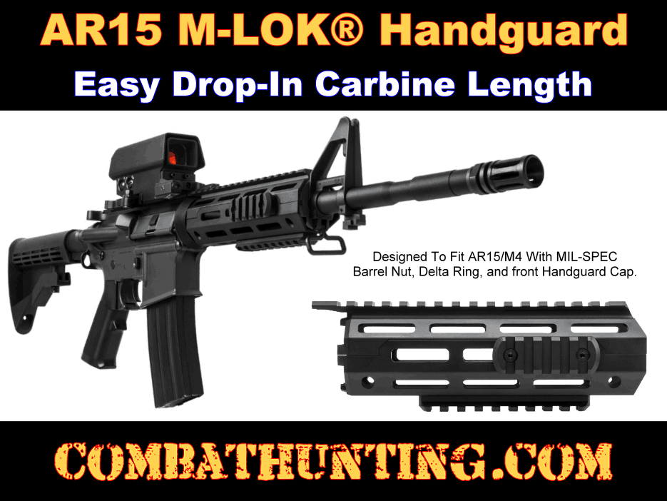 AR15 M-LOK® Handguard Carbine Length  style=