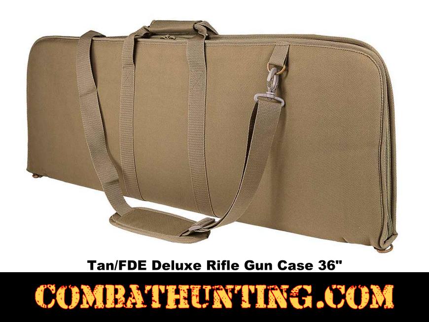 Deluxe Rifle Case Soft Gun Case 36 Inches Tan/FDE style=