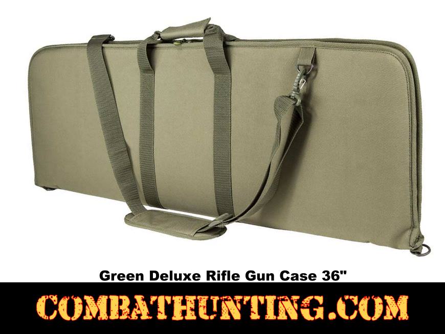 Deluxe Rifle Case Soft Gun Case 36 Inches Green style=