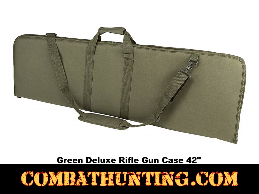 Deluxe Rifle Case Soft Gun Case 42 Inches Green style=