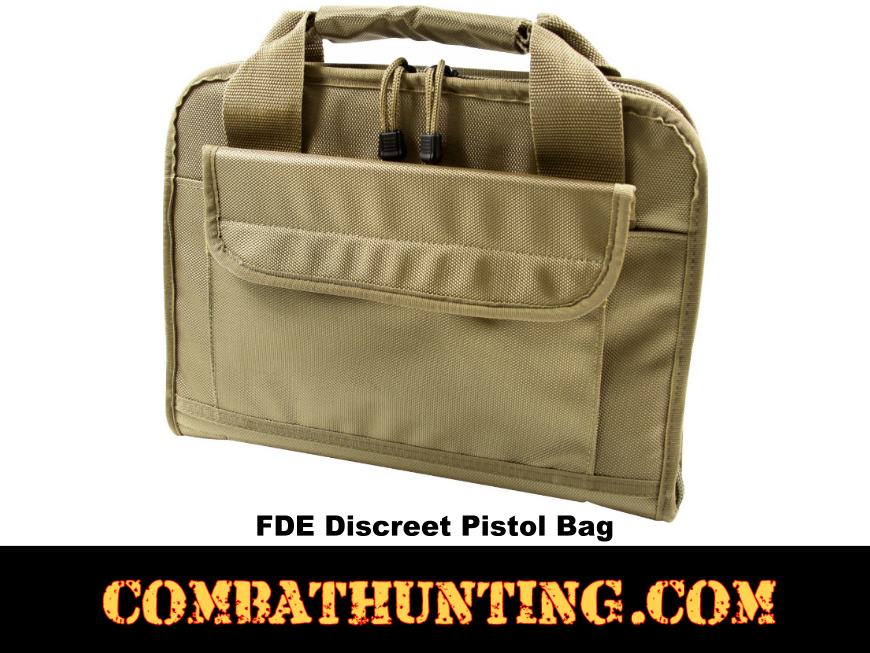 Discreet Pistol Range Bag Flat Dark Earth FDE style=