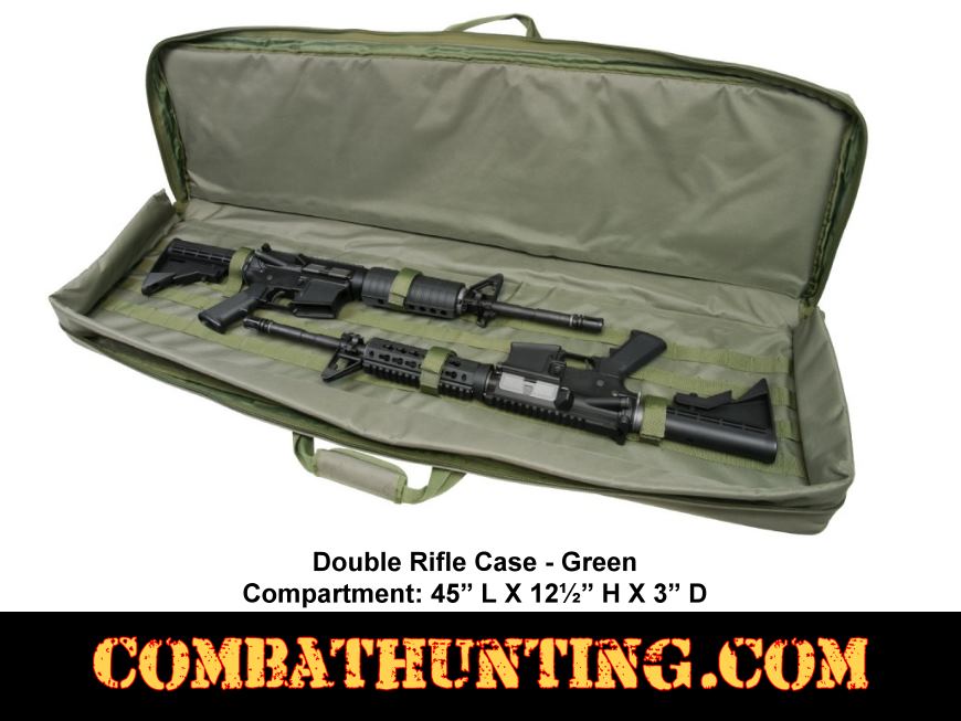 Double Rifle Case  Od Green 45 Inch style=