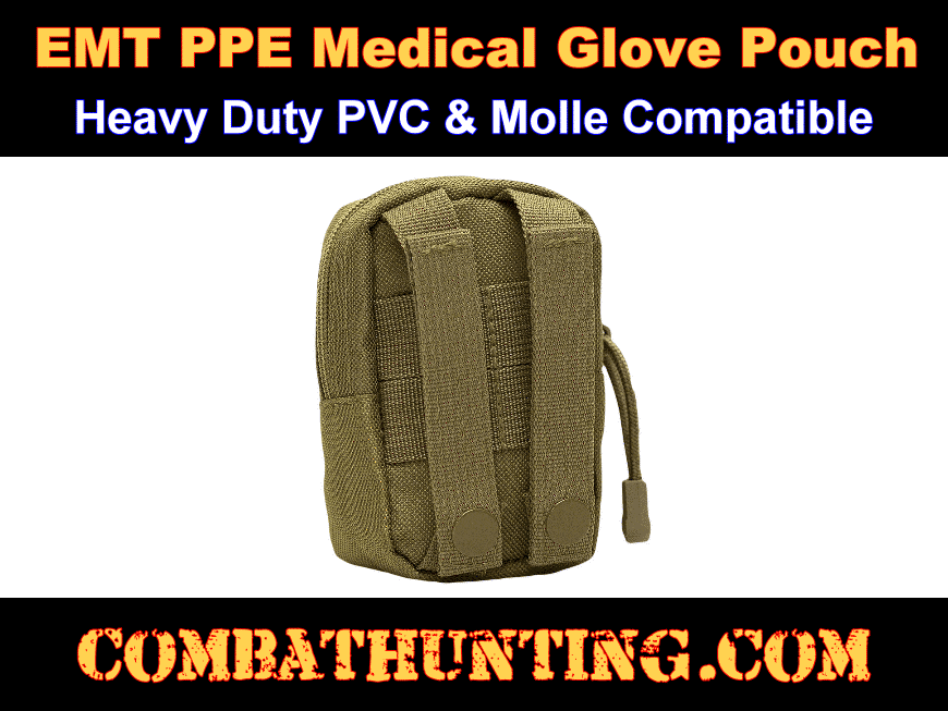 FDE/Tan EMT Glove Pouch Molle Medical Glove Pouch style=
